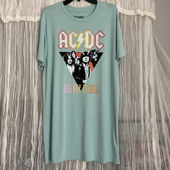 AC/DC Dresses Nwt Official Acdc Highway To Hell Graphic Band Tee